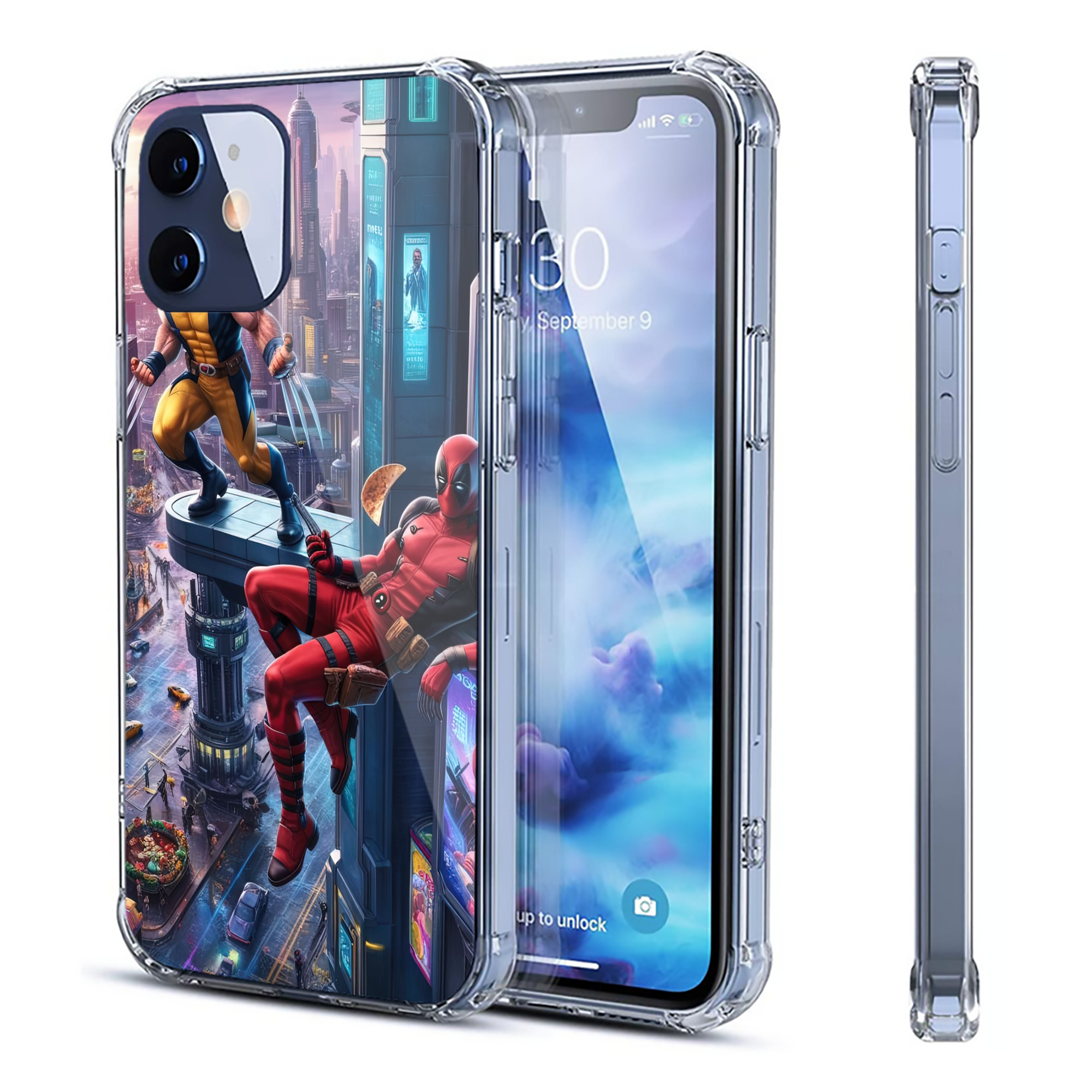 （画像用） Deadpool デッドプール 【iPhone 12シリーズ対応】透明スマホケース（クリアソフトケース）